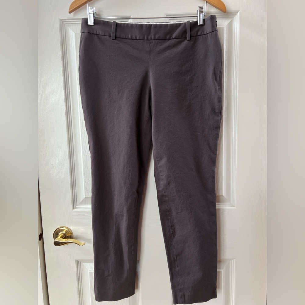 Babaton Bi-Stretch Grey / Charcoal Side Zipper Pants 10